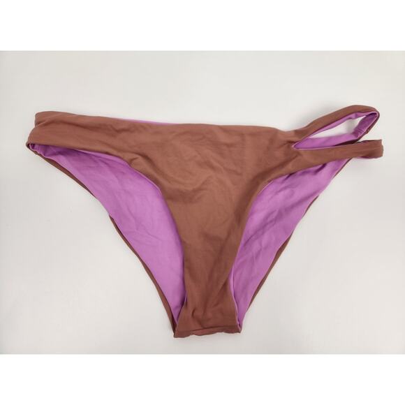 L*Space Breakers Bikini Bottom Reversible Size Small Purple Brown NWOT - Picture 1 of 5